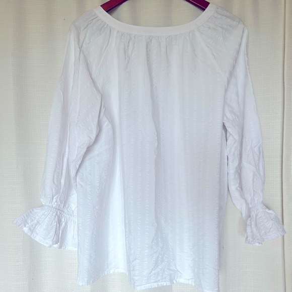 Tommy Bahama Island Gauze™ ¾-Sleeve Peasant Top - Picture 2 of 4